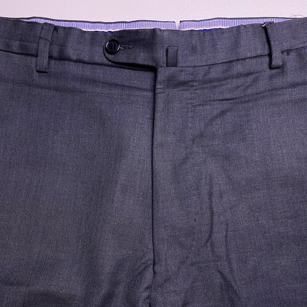 Castangia Dress Pants 60 (38x31) Mens Super 150s Flat Front Dark Gray VZ211/70